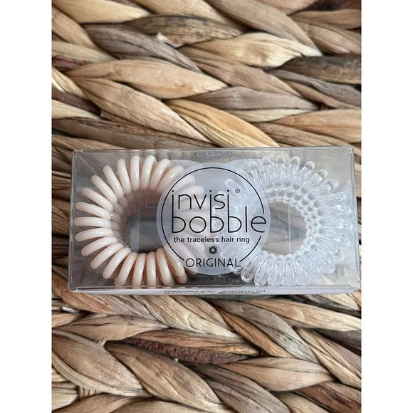 invisibobble The Traceless Hair Ring 3 nude / 3 clear NEW - Picture 3 of 6